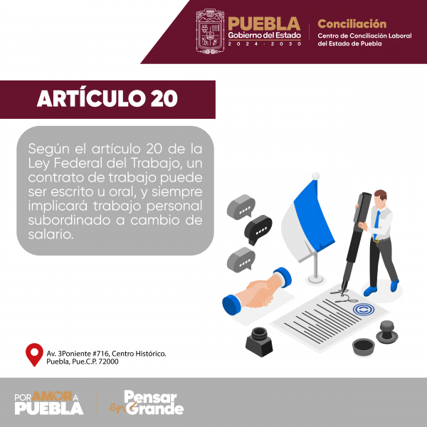 Tipo de contrato. Art. 20